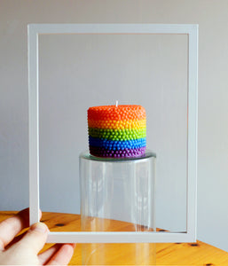Rainbow candle