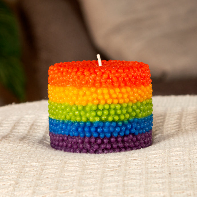 Rainbow candle